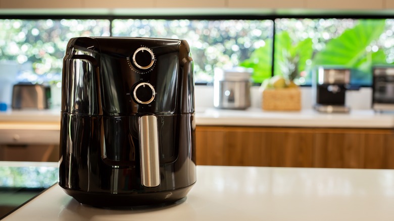 air fryer sitting on a kitchen counter