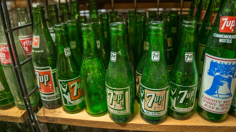 Antique 7UP bottles