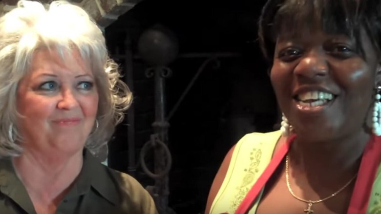 Closeup of Paula Deen and Dora Charles