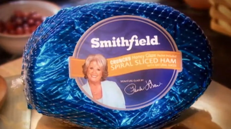 Closeup of Paula Deen Smithfield Spiral Sliced Ham