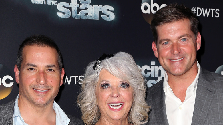 Paula Deen and sons in promo photo