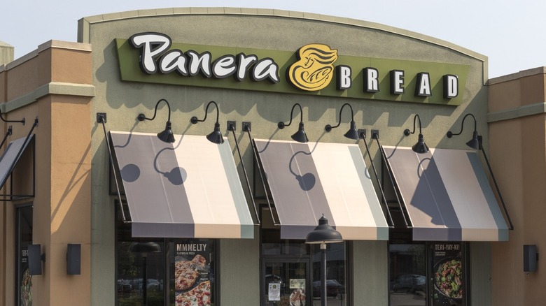 A Panera Bread storefront.