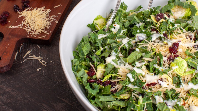 Kale salad with Parmesan cheese