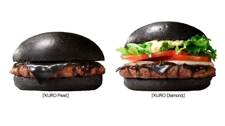 The Kuro Pearl and Kuro Diamond Whoppers from Burger King Japan