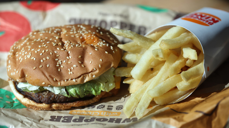 Burger King Whopper and fries