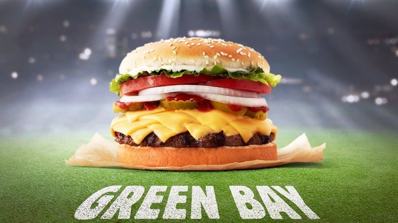 Ad for Burger King's Green Bay Whopper