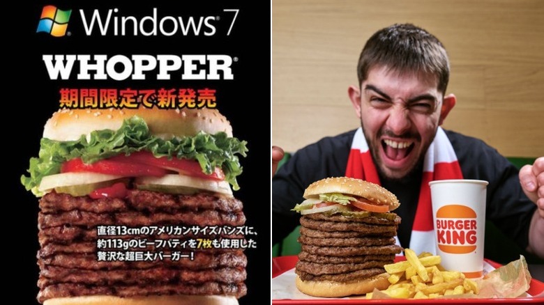 Ad for a Windows 7 Whopper from Burger King Japan