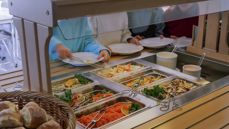 front of buffet line