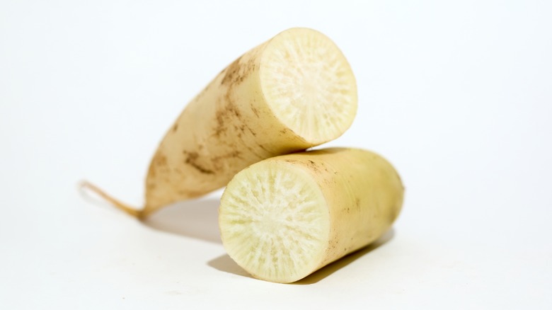 Parsnip cut in half