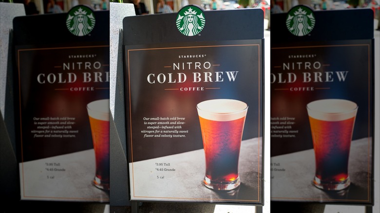 Starbucks sign for nitro cold brew