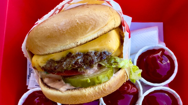 In-N-Out Animal Style burger