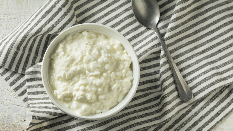 Bowl of cottage cheese