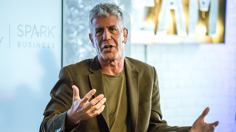 Anthony Bourdain talking