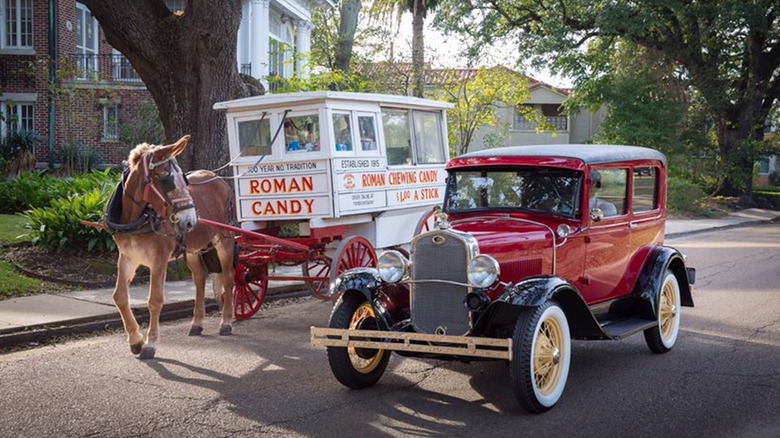 The Roman Candy Cart and mule