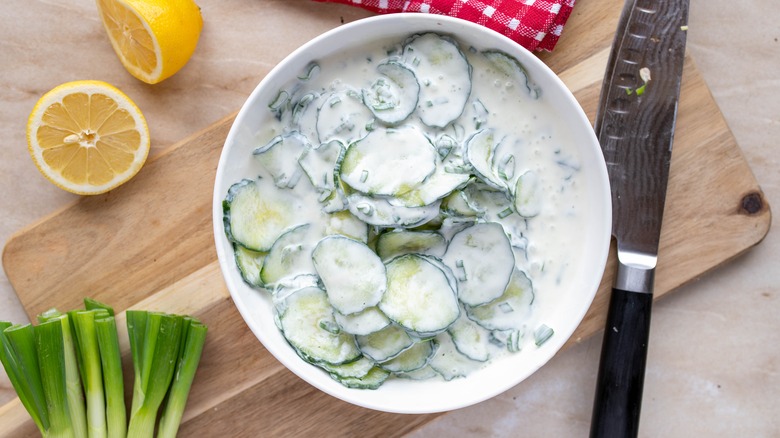 cucumber sour cream salad