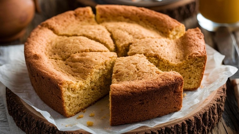 sliced up cornbread