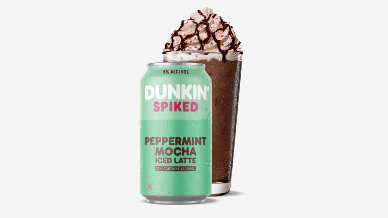 Dunkin Spiked Peppermint Mocha Iced Latte