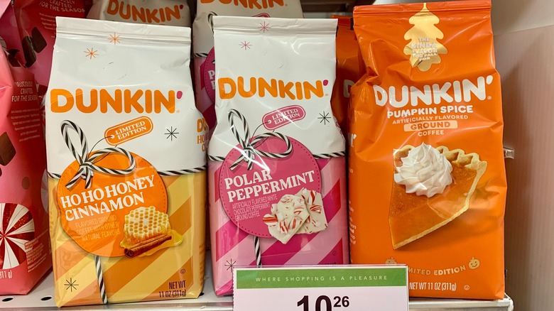 A variety of limited-edition Dunkin holiday flavors