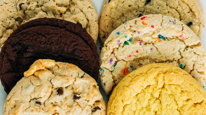 Close up of assorted gourmet cookies