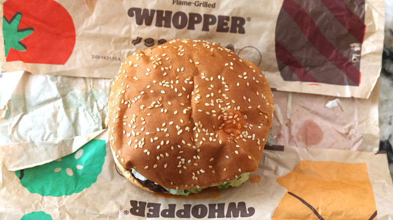 A Burger King Flame-Grilled Whopper