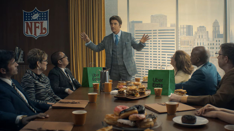 Matthew McConaughey in an NFL office for Uber Eats commercial