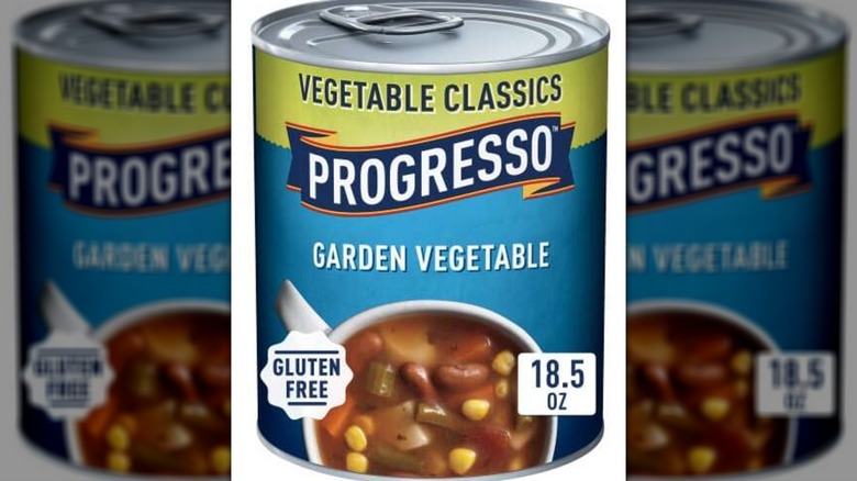 Can of Progresso Garden Vegetable soup