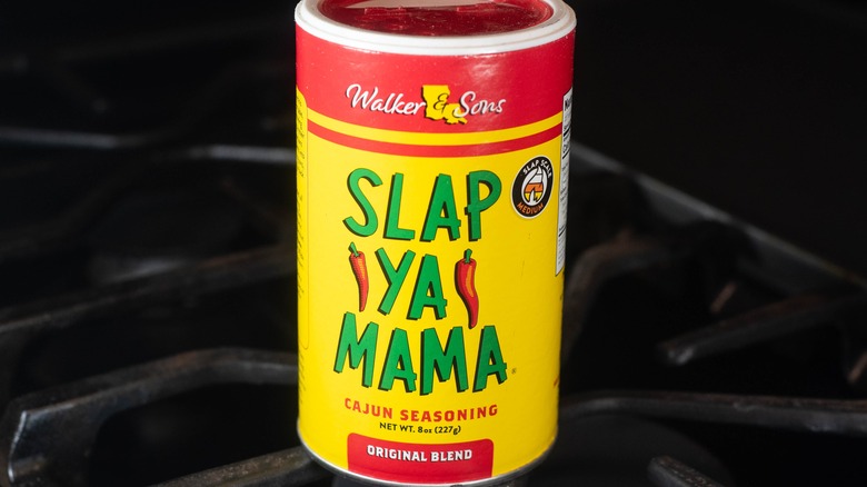 Canister of cajun seasoning