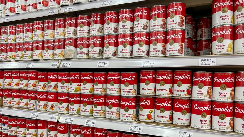 Campbell's soups in store