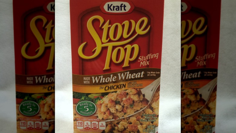 Box of StoveTop stuffing mix