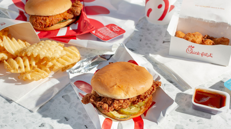 Variety of Chick-fil-A menu items