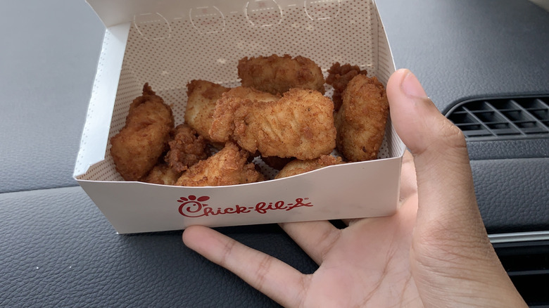 Chick-fil-A chicken nuggets in their box