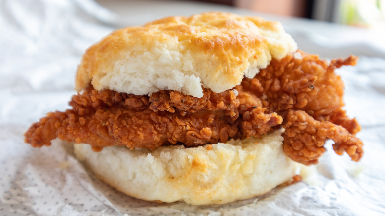 Chick-fil-A crispy chicken breakfast biscuit