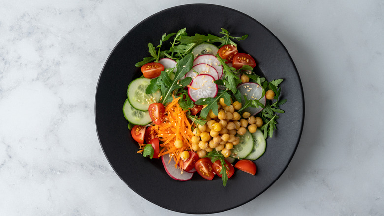 green salad with vegetables