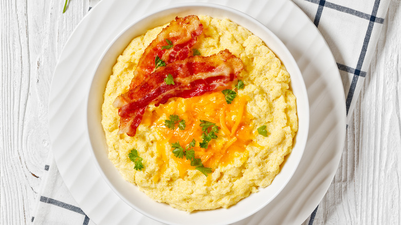 Grits bowl with toppings