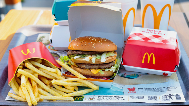 Tray of McDonald's food