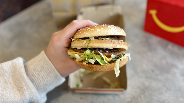 Handheld McDonald's Big Mac