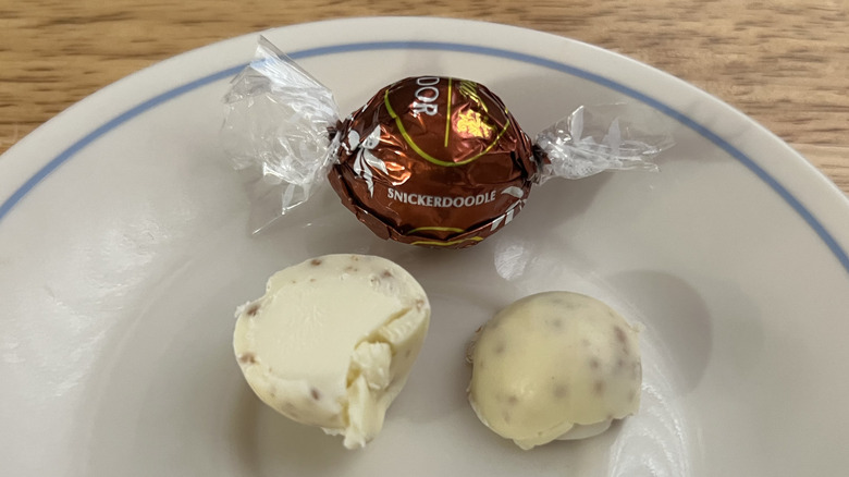 Lindt Lindor Snickerdoodle truffles on plate