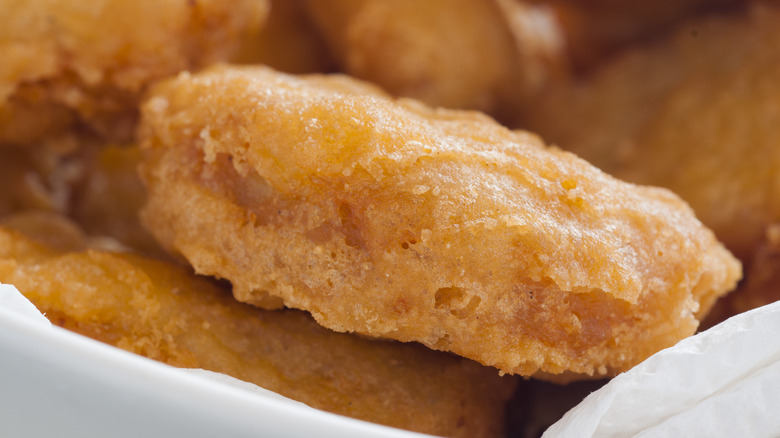 Close-up of chicken nuggets