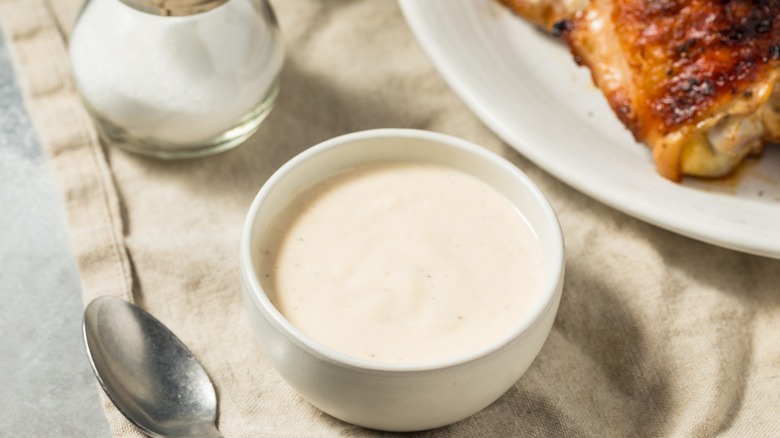 Bowl of Alabama white sauce