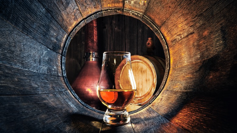 whiskey out of barrel