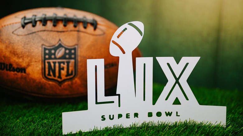 Super Bowl LIX logo with football