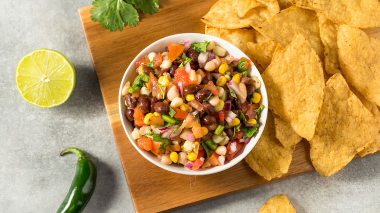 Two jars of cowboy caviar side by side