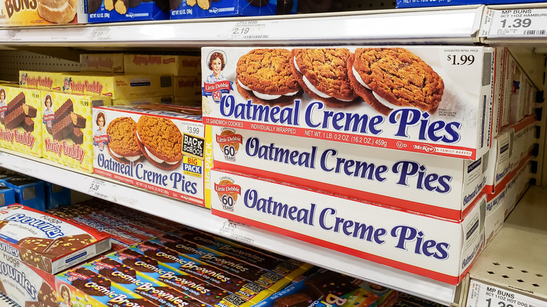 Little Debbie snacks on display at a grocery store