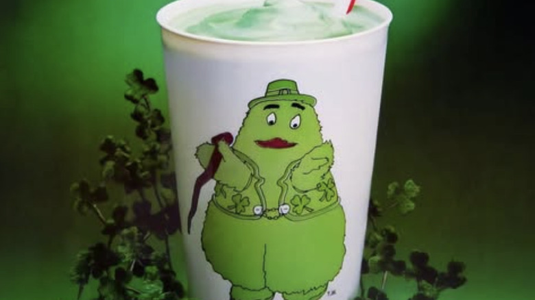 McDonald's print ad for Shamrock Shake featuring Uncle O'Grimacey 1980s