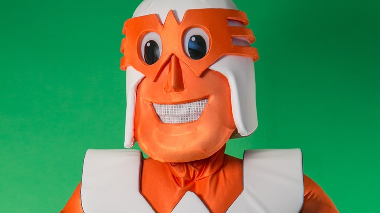 Whataburger mascot on green screen