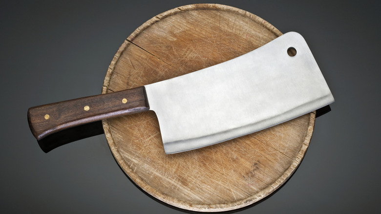 a meat cleaver