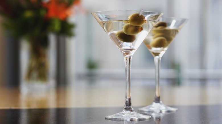 martini in glass