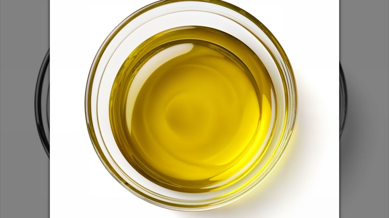 a dish of oil