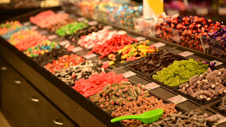 Swedish store candy bins