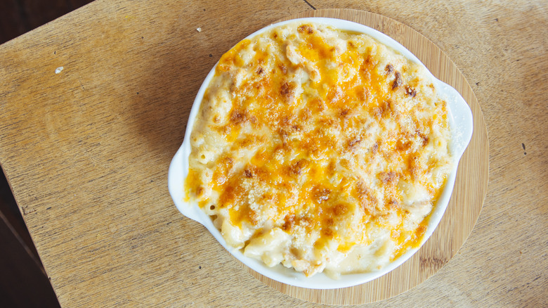 A bowl of homemade Mac and cheese